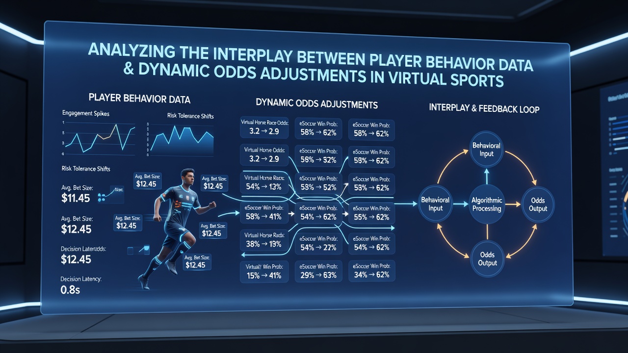 Dashboard screenshot showing live virtual sports odds shifting in response to aggregated player wagering patterns