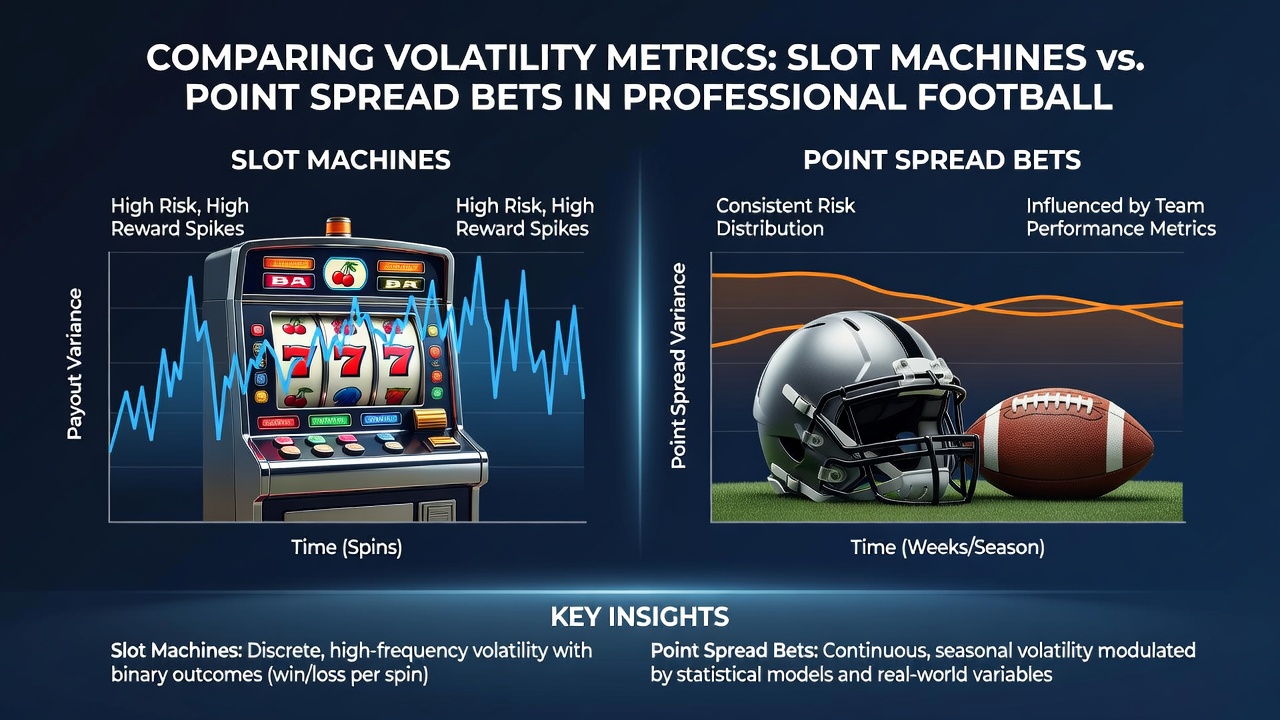 Graph illustrating standard deviation differences between casino slots and NFL spread betting outcomes