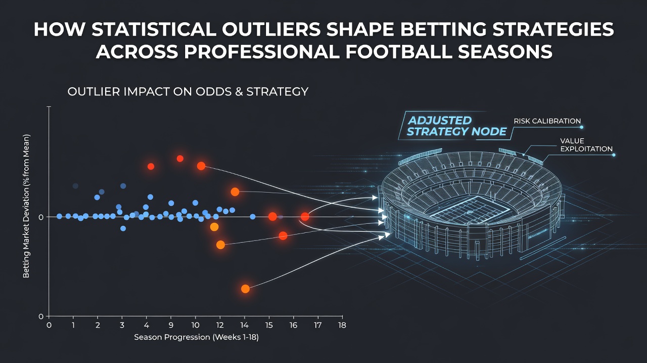 Chart displaying statistical outliers from professional football seasons and their distribution across betting markets