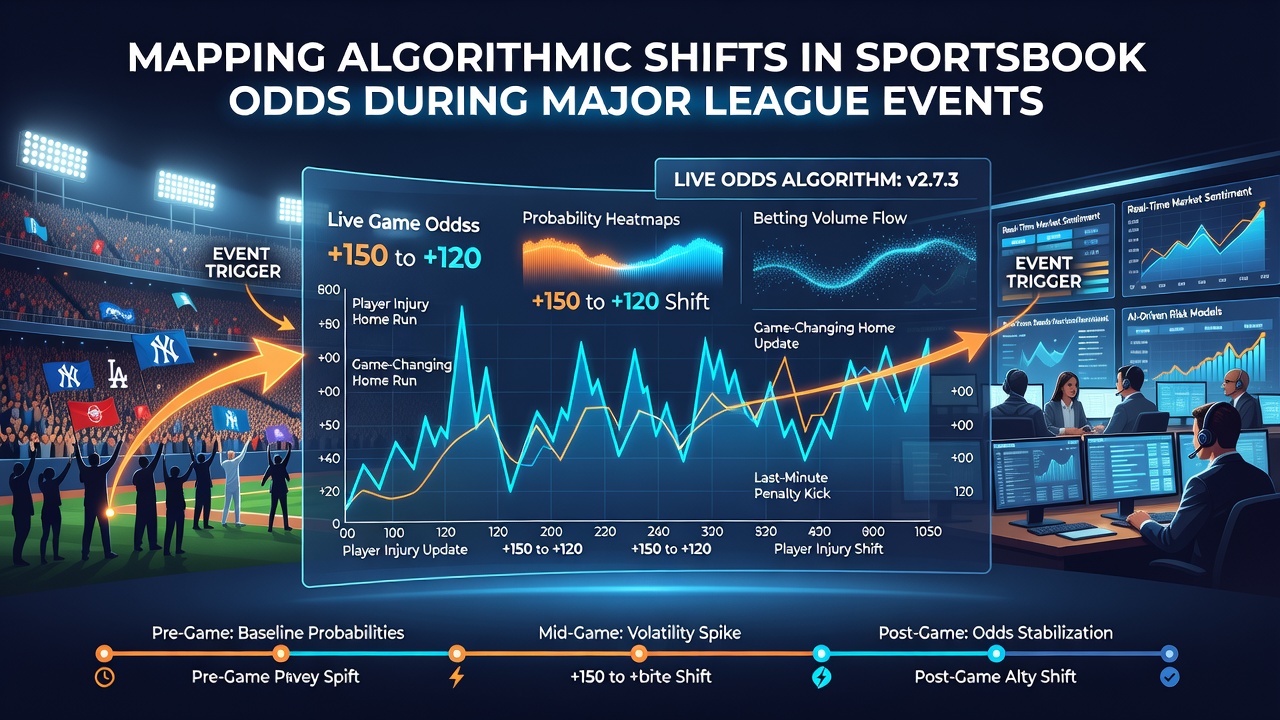 Data visualization of odds movement patterns across multiple major league events