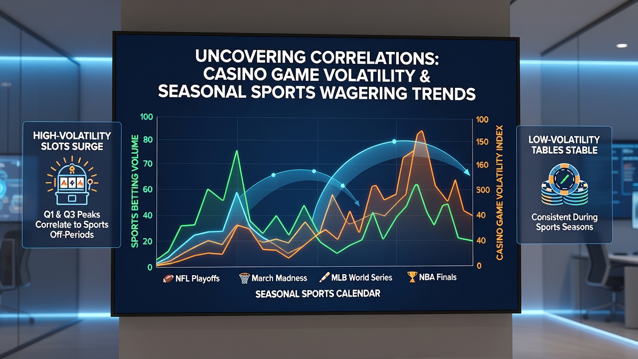 Detailed graphs comparing monthly volatility indexes with sports betting market activity across multiple regions